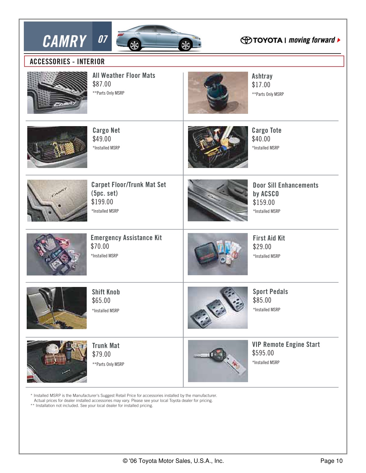 2007 Toyota Camry Brochure Page 8